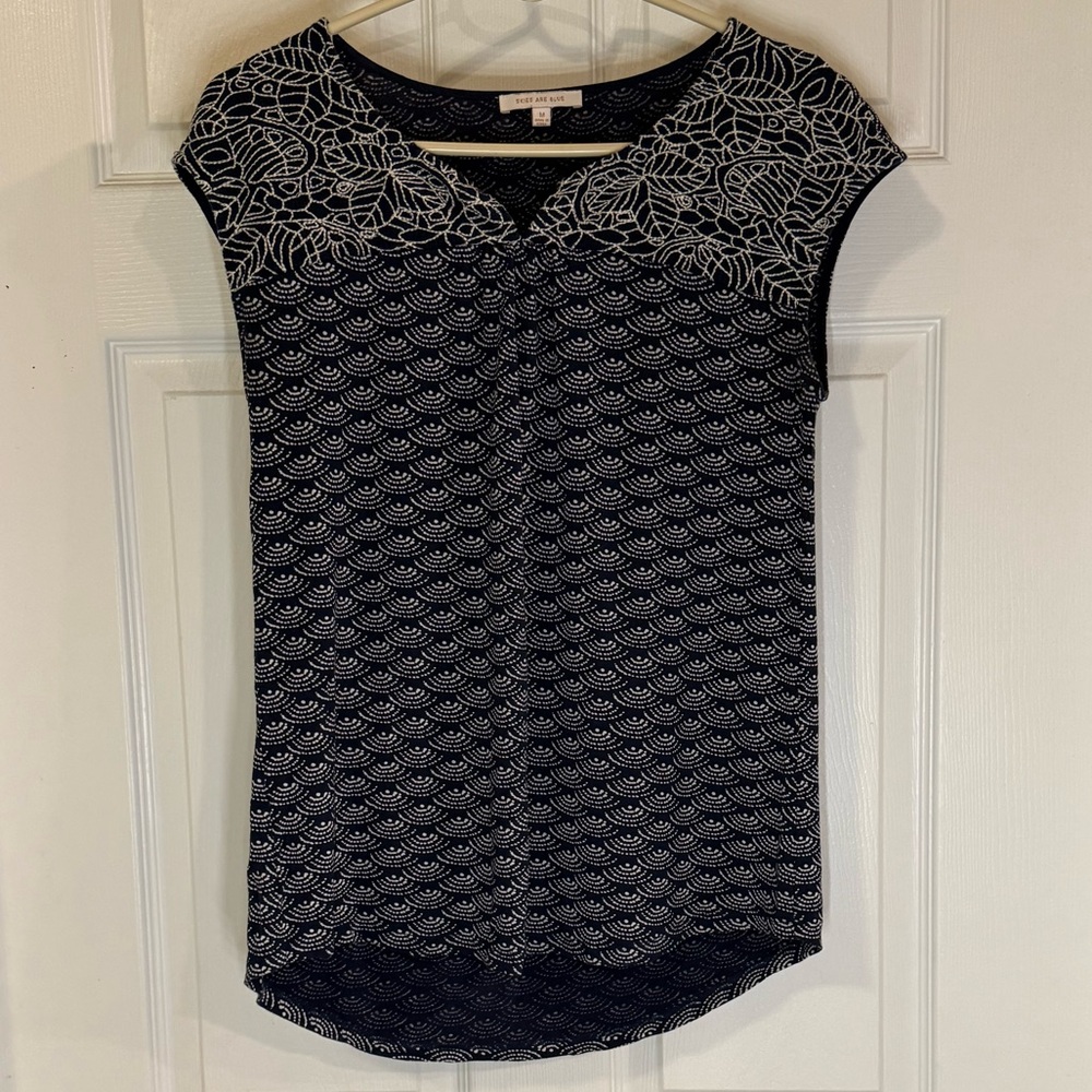 Skies Are Blue Blouse Top